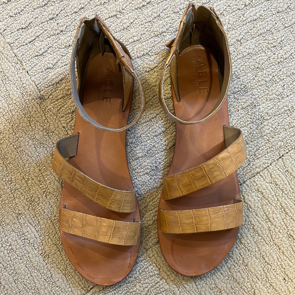 Able Ankle Strap Leather Sandals